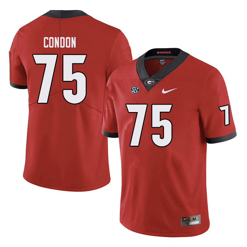 Georgia Bulldogs #75 Owen Condon College Football Jerseys Sale-Black